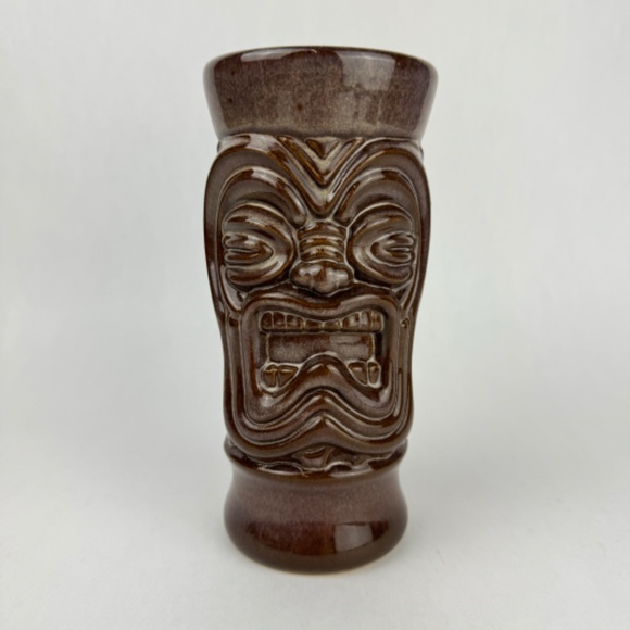 RARE Munktiki EEK Vintage Tiki Mug 7” Brown Drip Glaze 2001 #80 Paul Nielsen - Picture 2 of 10
